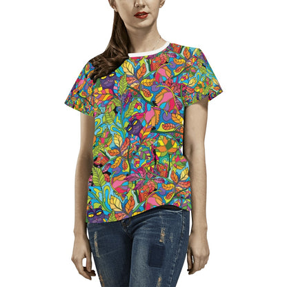Trippy Print Design LKS301 Women's  T-shirt