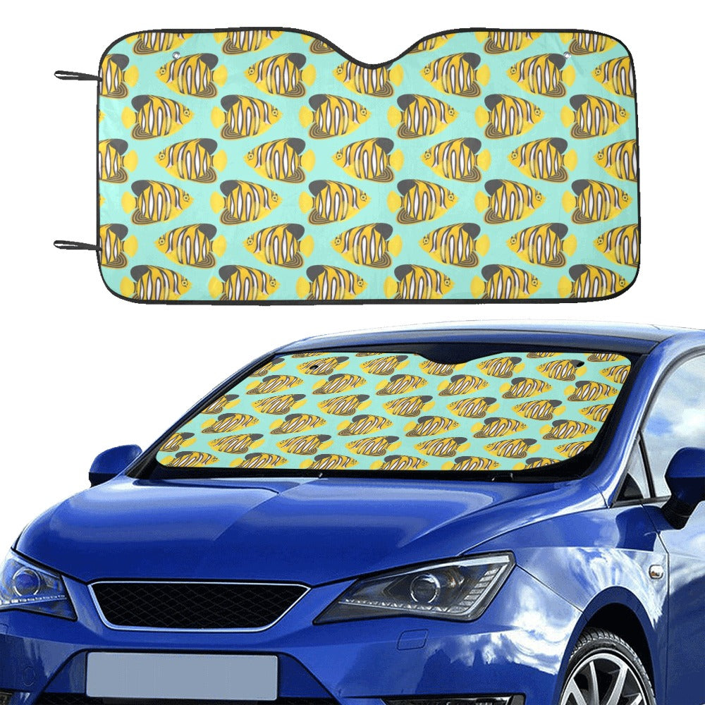Angelfish Print Design LKS402 Car front Windshield Sun Shade
