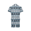 Navajo Dark Blue Print Pattern Men's Romper