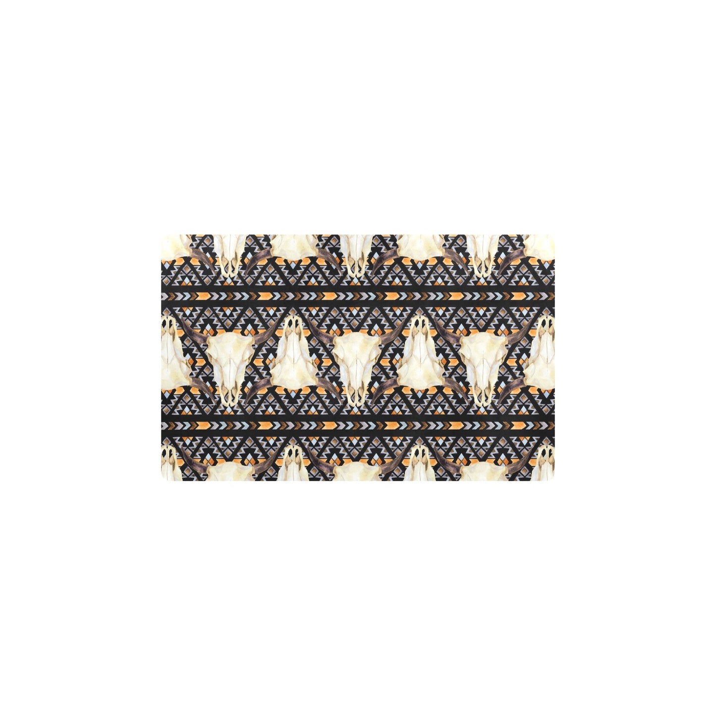 Buffalo Head Pattern Print Design 03 Kitchen Mat