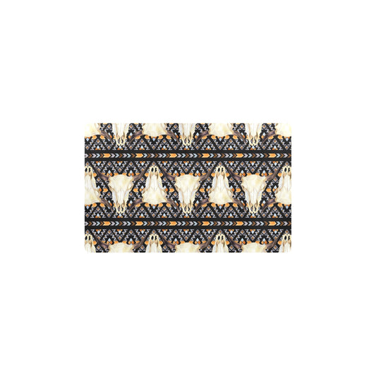 Buffalo Head Pattern Print Design 03 Kitchen Mat