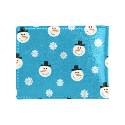 Snowman Print Design LKS303 Men's ID Card Wallet