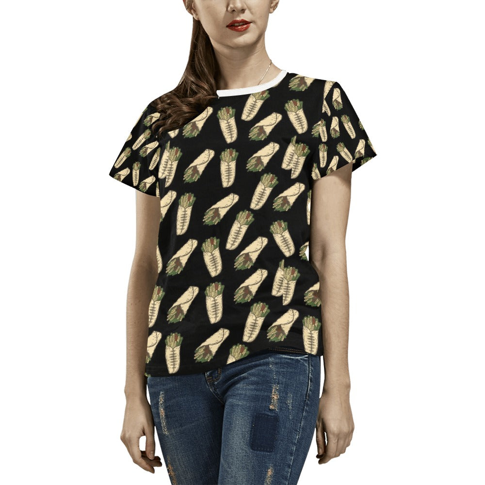 Burrito Print Design LKS303 Women's  T-shirt