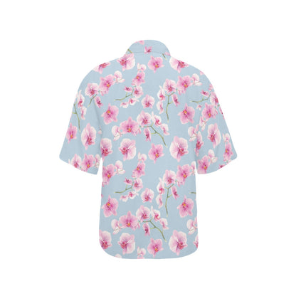 Orchid Pink Pattern Print Design OR01 Women's Hawaiian Shirt