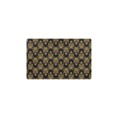 Steampunk Gold Owl Design Themed Print Kitchen Mat