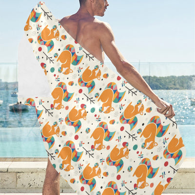 Squirrel Print Design LKS304 Beach Towel 32" x 71"