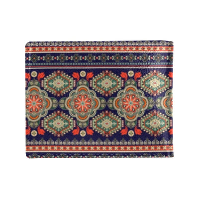 Ethnic Geometric Print Pattern Men's ID Card Wallet