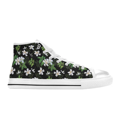 Sampaguita Print Design LKS301 High Top Women's White Shoes