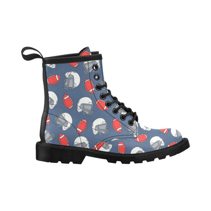 American Football Helmet Design Pattern Women's Boots