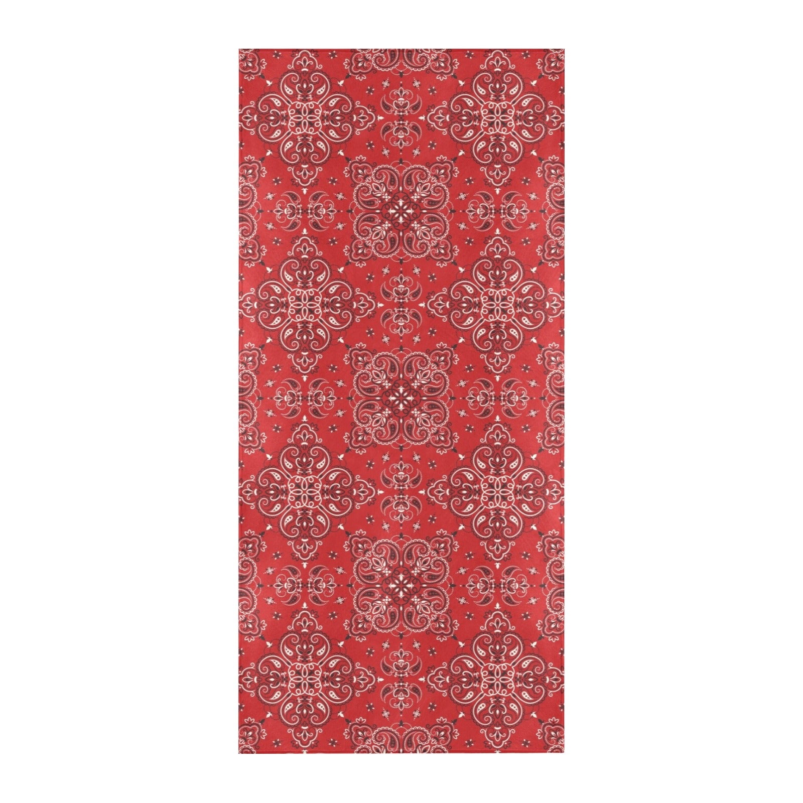 Bandana Red Pattern Print Design LKS3010 Beach Towel 32" x 71"