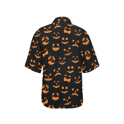 Halloween Pattern Print Design 02 Women's Hawaiian Shirt