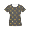 Sun Moon Print Design LKS305 Women's  T-shirt