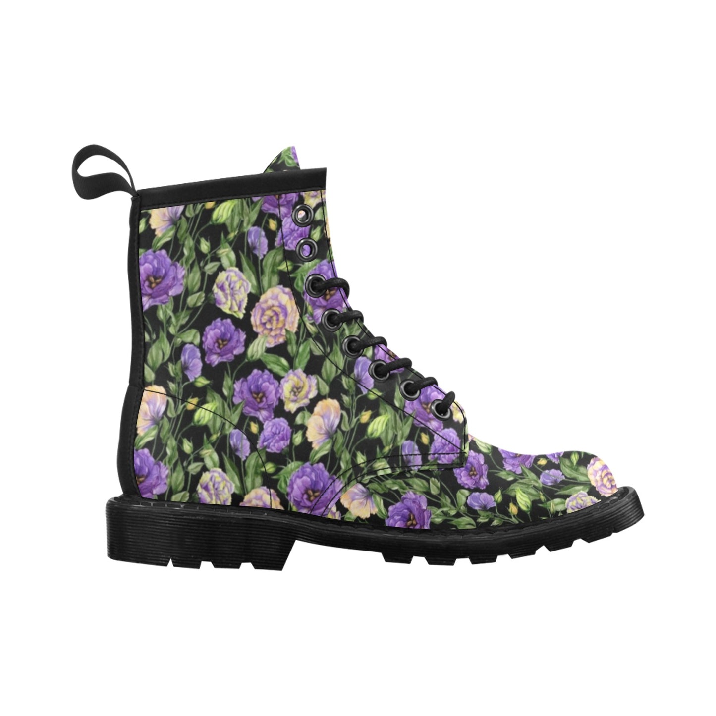 Lisianthus Pattern Print Design LT02 Women's Boots
