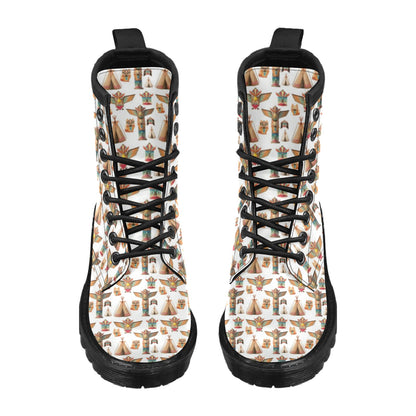 Totem Native Print Design LKS303 Women's Boots