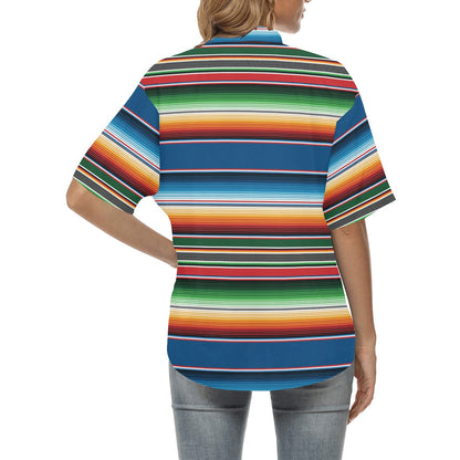 Serape Print Design LKS303 Women's Hawaiian Shirt