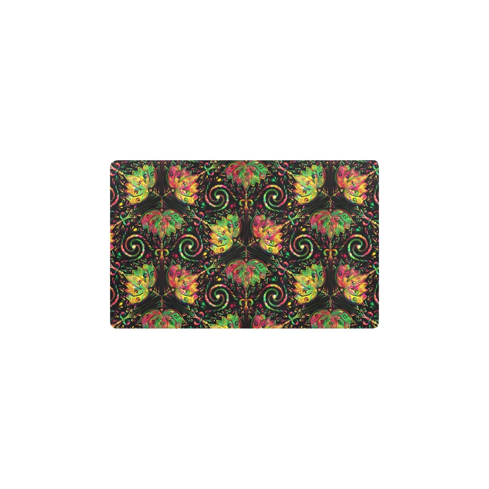 lotus Boho Pattern Print Design LO09 Kitchen Mat