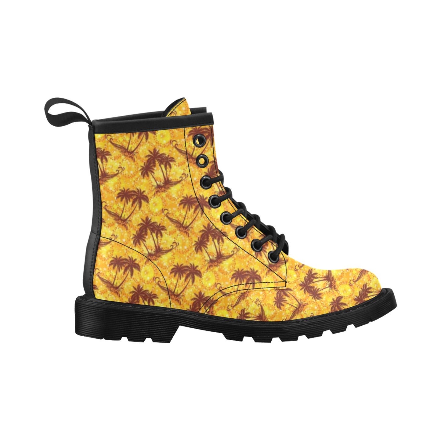 Palm Tree Pattern Print Design PT012 Women's Boots