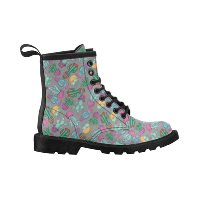 Cactus Colorful Print Pattern Women's Boots