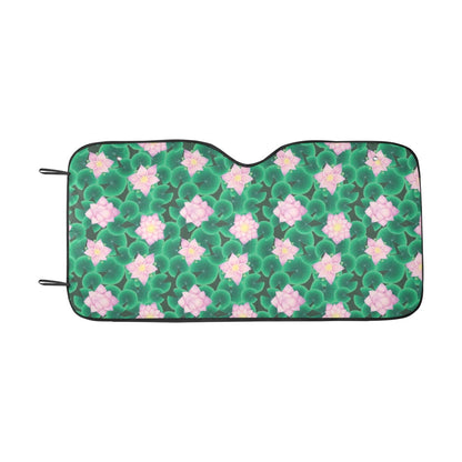 Water Lily Print Design LKS303 Car front Windshield Sun Shade