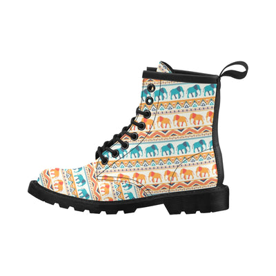 Elephant Aztec Ethnic Print Pattern Women's Boots