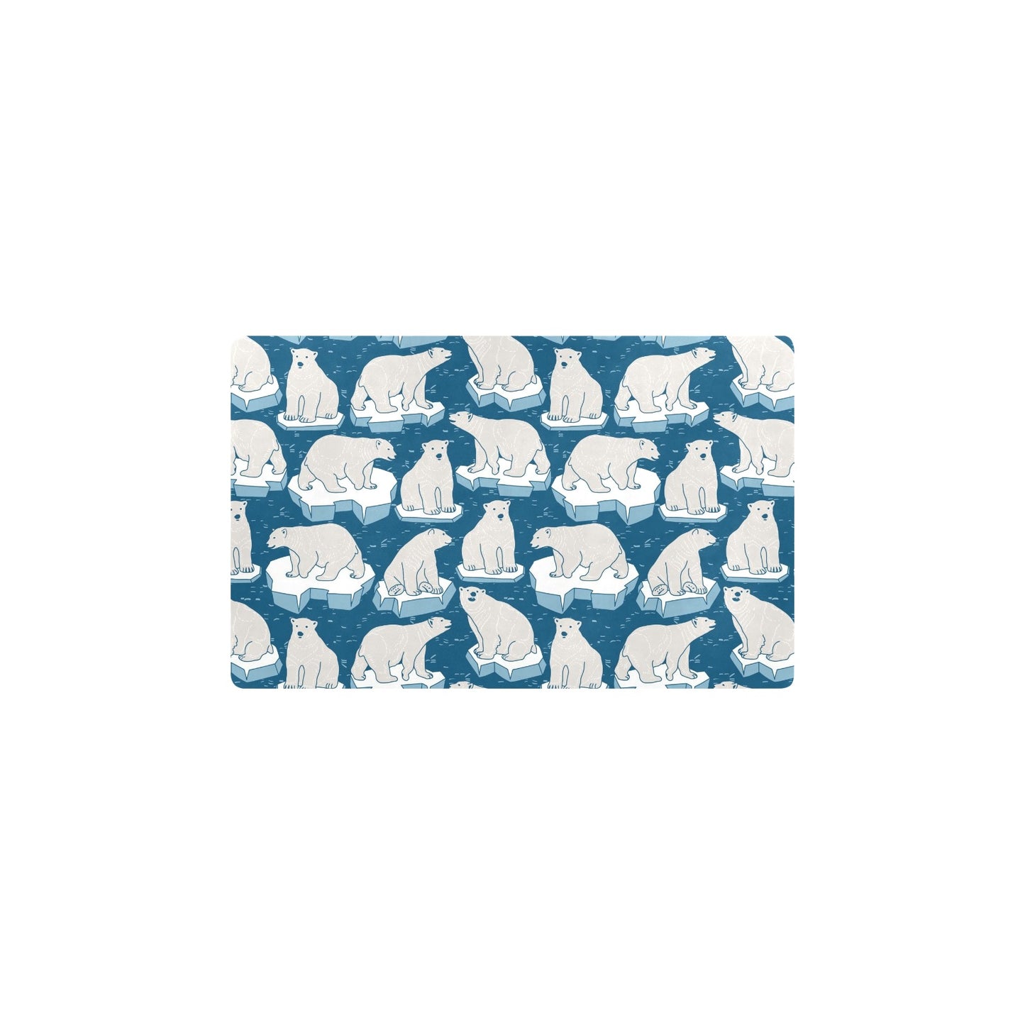 Polar Bear Pattern Print Design PB03 Kitchen Mat
