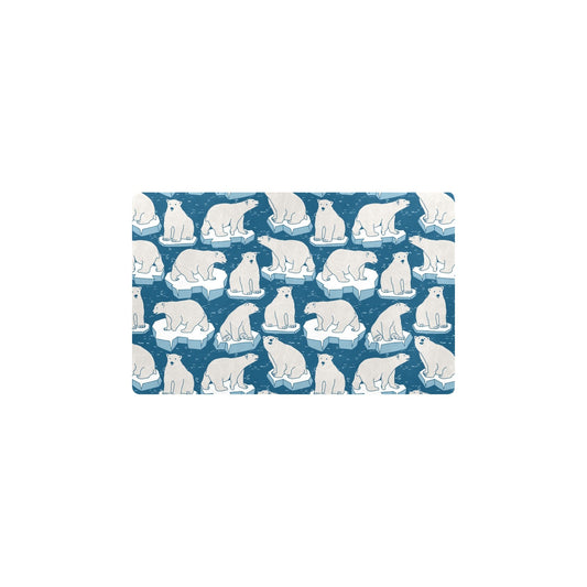 Polar Bear Pattern Print Design PB03 Kitchen Mat