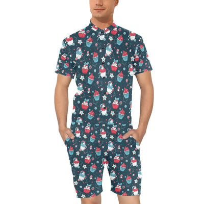 Cupcake Pattern Print Design 03 Men's Romper