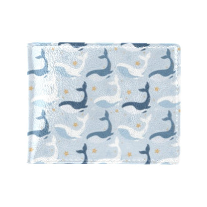 Whale Print Design LKS305 Men's ID Card Wallet