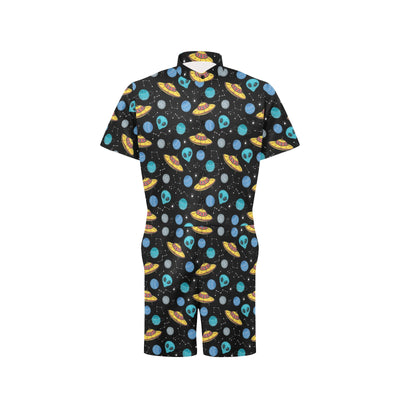 UFO Alien Print Design LKS306 Men's Romper