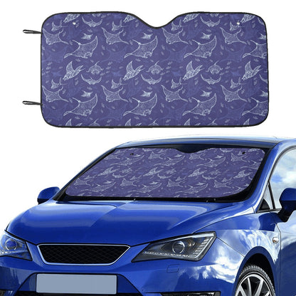 Manta Ray Print Design LKS401 Car front Windshield Sun Shade
