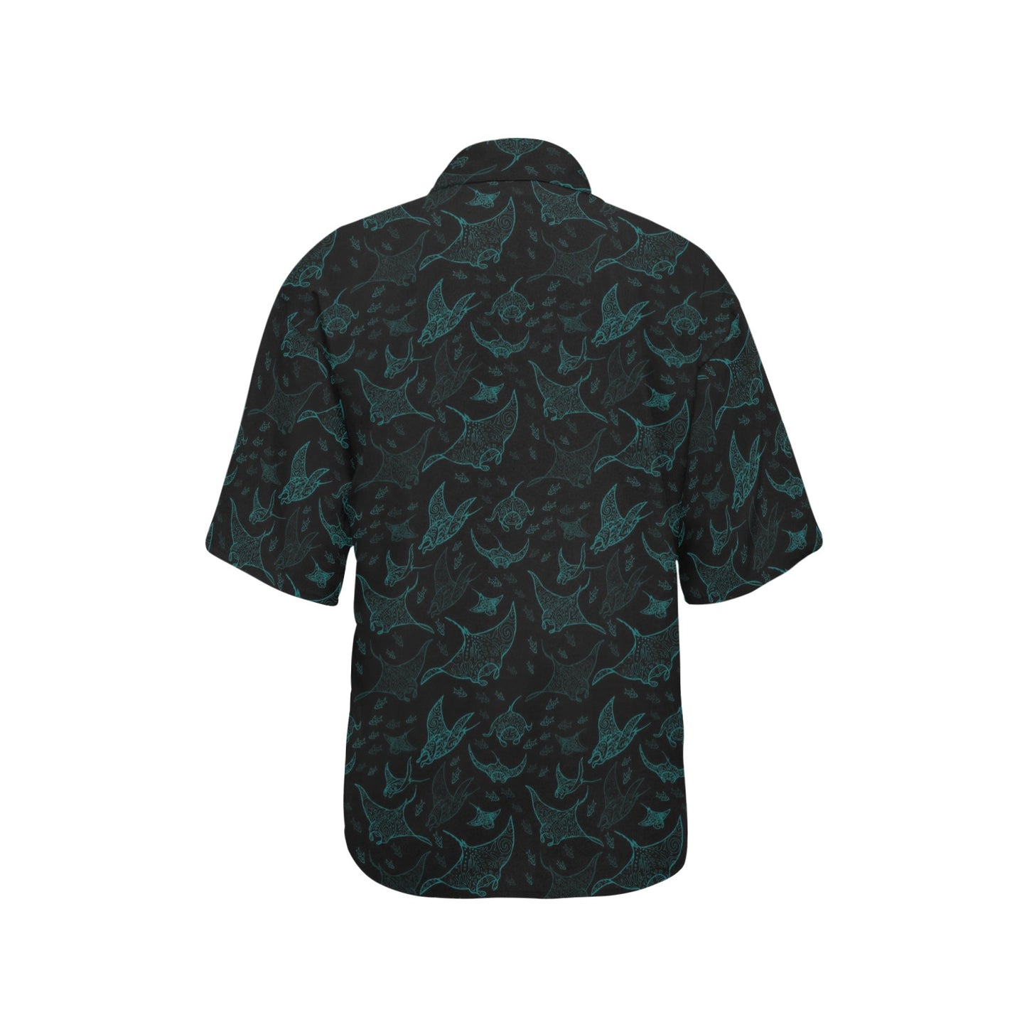 Manta Ray Print Design LKS402 Women's Hawaiian Shirt