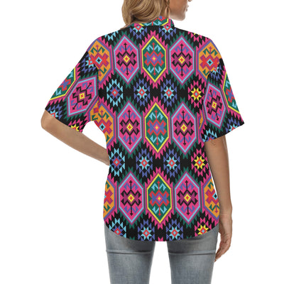 Mexican Pattern Print Design 02 Women's Hawaiian Shirt