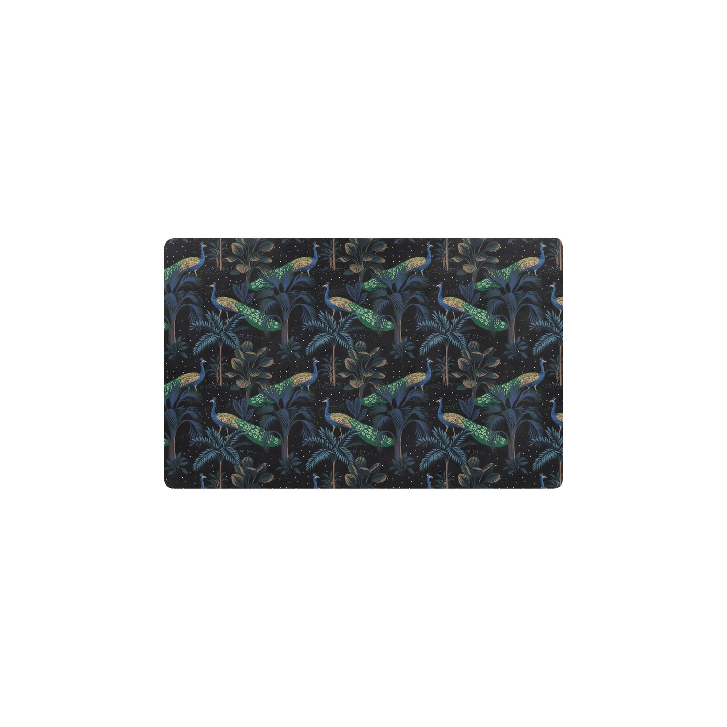 Rainforest Peacock Pattern Print Design A04 Kitchen Mat