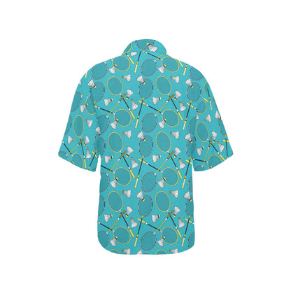 Badminton Pattern Print Design 06 Women's Hawaiian Shirt