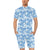 Hibiscus Pattern Print Design HB09 Men's Romper