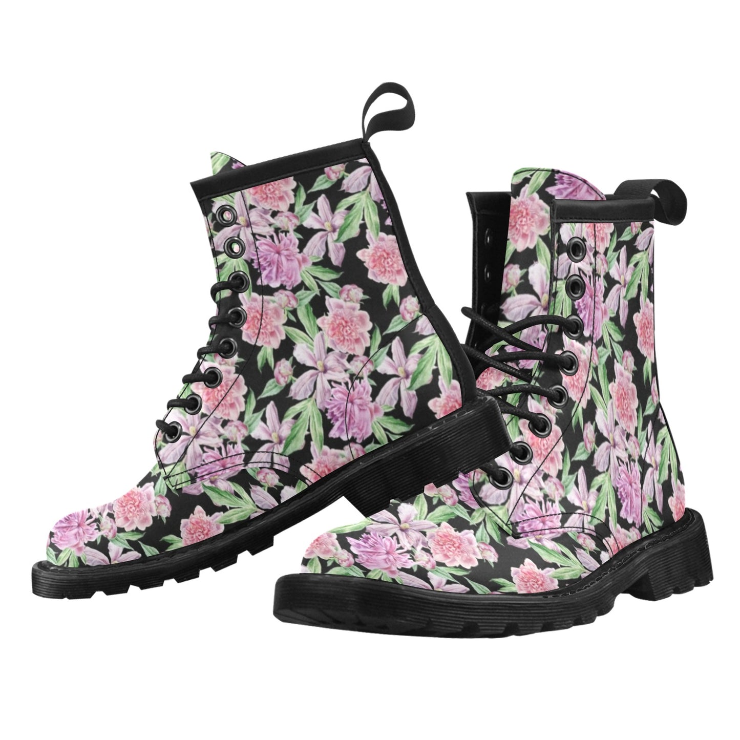 Peony Pattern Print Design PE08 Women's Boots