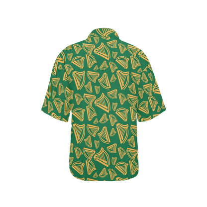Harp Pattern Print Design 03 Women's Hawaiian Shirt