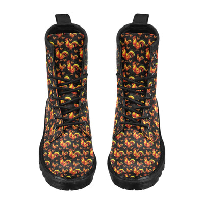 Rooster Print Themed Women's Boots