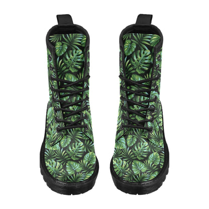 Palm Leaves Pattern Print Design PL013 Women's Boots