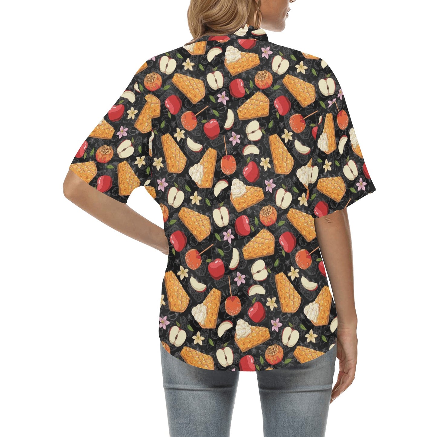 Apple Pie Pattern Print Design 01 Women's Hawaiian Shirt