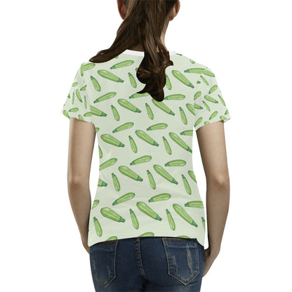 Zucchini Print Design LKS302 Women's  T-shirt