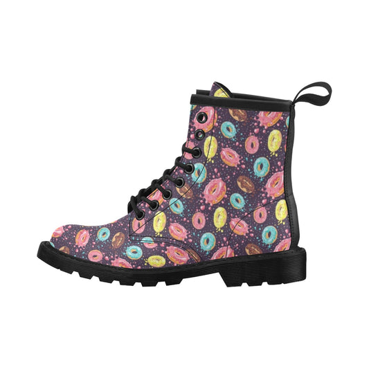 Donut Pattern Print Design DN03 Women's Boots