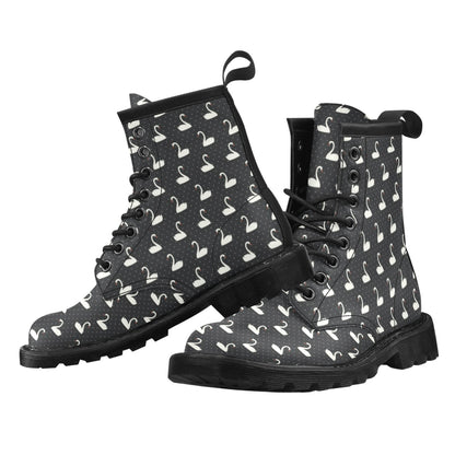 Swan Print Design LKS401 Women's Boots