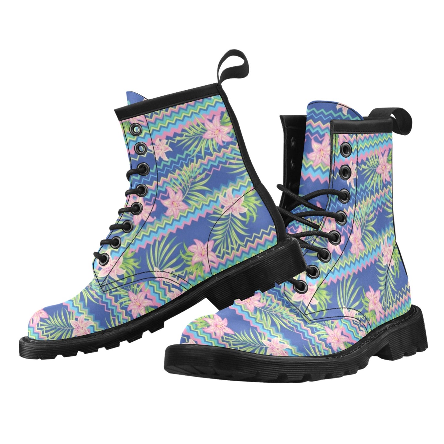 Lily Pattern Print Design LY015 Women's Boots