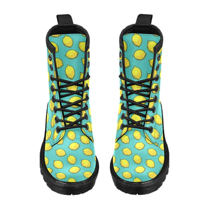 Lemon Pattern Print Design LM04 Women's Boots
