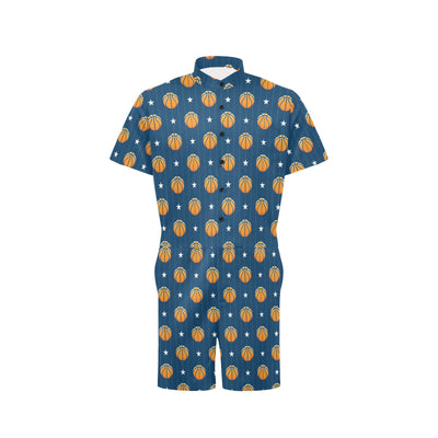 Basketball Star Print Pattern Men's Romper