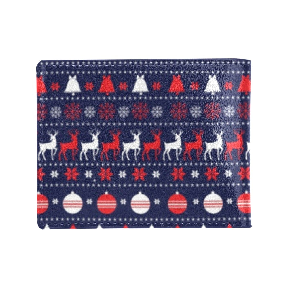 Reindeer Print Design LKS404 Men's ID Card Wallet