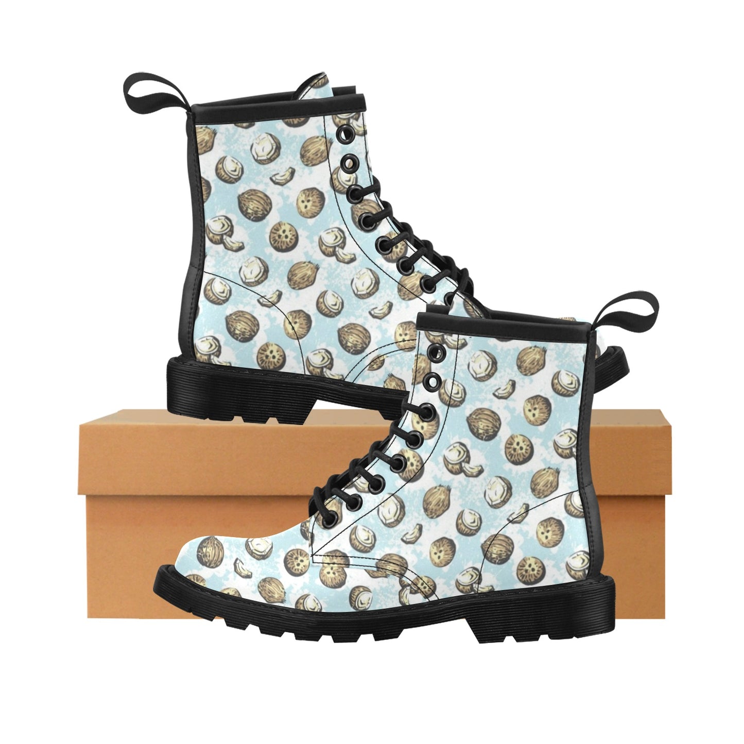 Coconut Pattern Print Design CN01 Women's Boots