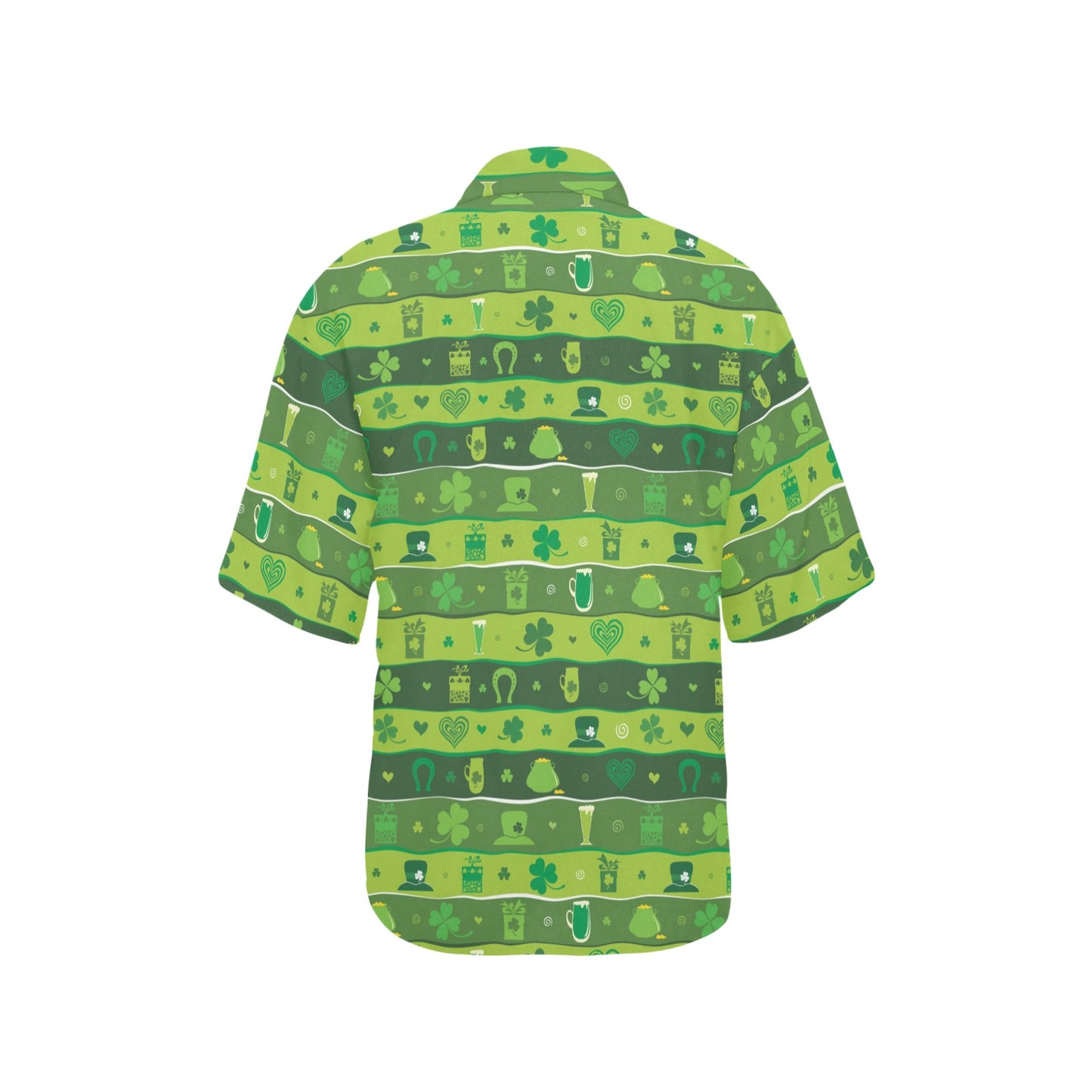 Shamrock Print Design LKS303 Women's Hawaiian Shirt