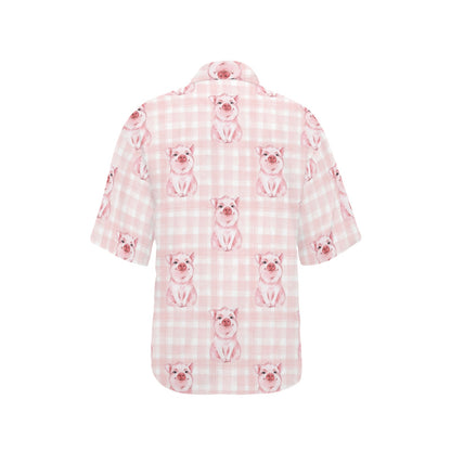 Pig Baby Pattern Print Design 01 Women's Hawaiian Shirt